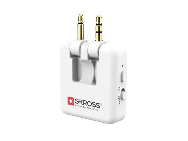 Аудио адаптер Skross, 3.5 mm jack към Bluetooth, Бял 