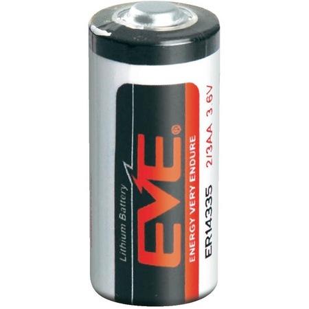 Литиево тионилхлоридна  батерия ER14335 3,6V  2/3AA 1,65 Ah  с пъпки EVE BATTERY 