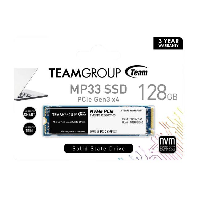 SSD Team Group MP33, M.2 2280 128GB PCI-e 3.0 x4 NVMe 