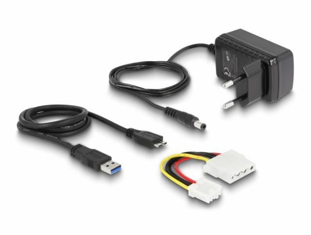 Конвертор Delock, USB 5 Gbps - SATA 6 Gb/s / IDE 40 pin / IDE 44 pin, backup функция 