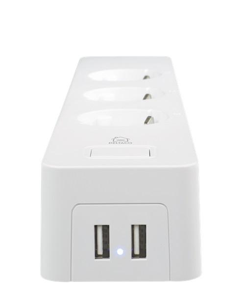 DELTACO SMART HOME power outlet, 1.5m, SH-P03USB2 