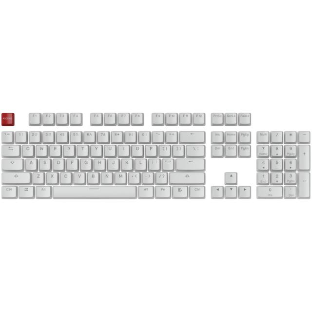 Капачки за механична клавиатура Glorious Aura PBT Doubleshot 105-Keycap White US-Layout 