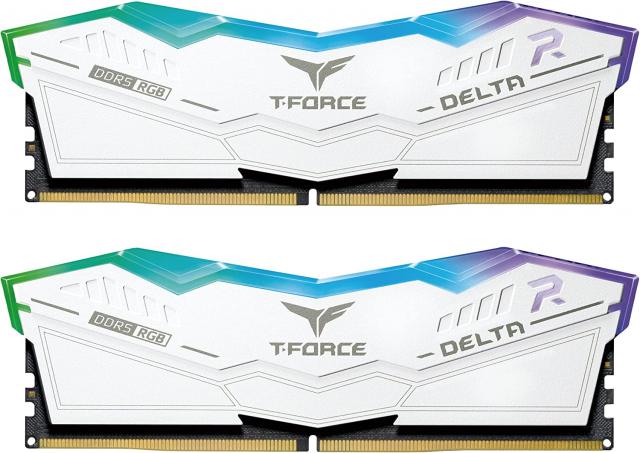 Памет Team Group T-Force Delta RGB White DDR5 32GB (2x16GB) 6000MHz CL38 