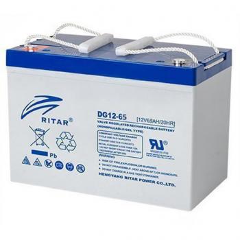 Lead Battery gel for solar systems RITAR (DG12-65)12V/65Ah -350 / 167 /182 mm  F5/M8 / F11/M6  RITAR