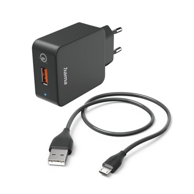 Зарядно устройство 220V micro USB + кабел, 3 A, 201621 