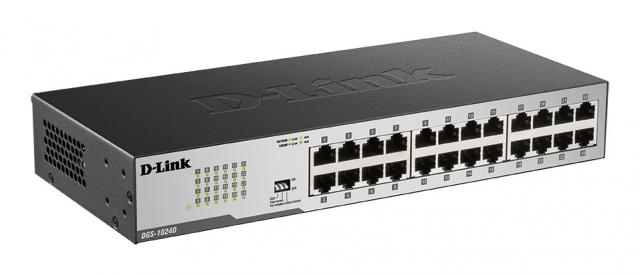 Суич D-Link DGS-1024D/E, 24 портов 10/100/1000, Desktop, rack mount 