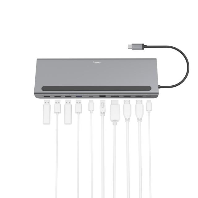 Hama USB-C Docking Station, "Connect2Office Pro", 10 Ports 