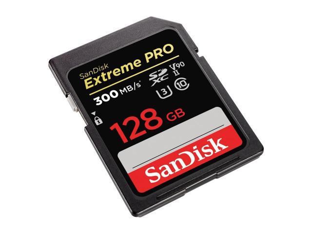 Карта памет SANDISK Extreme PRO SDXC, 128GB, UHS-II, До 300 MB/s 