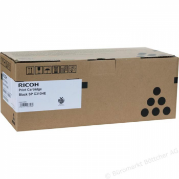 Toner Cartridge Ricoh SP C310HE, 7200 pages, Black