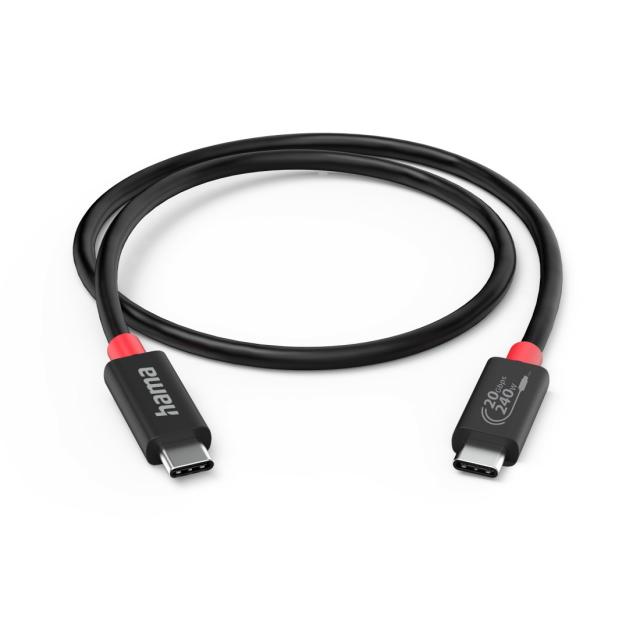 HAMA Кабел USB-C, E-Marker, USB4 Gen2, 20 Gbit/s, 5 A, 240 W, 200788 