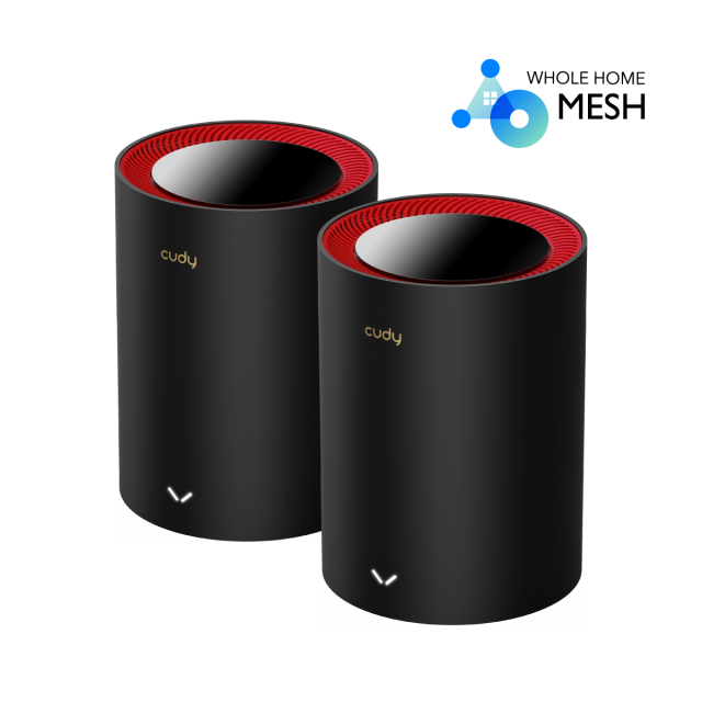 Безжична MESH система Cudy M3000, 2 броя, AX3000 Dual Band, 2.4/5 GHz, 574 -  2402 Mbps 