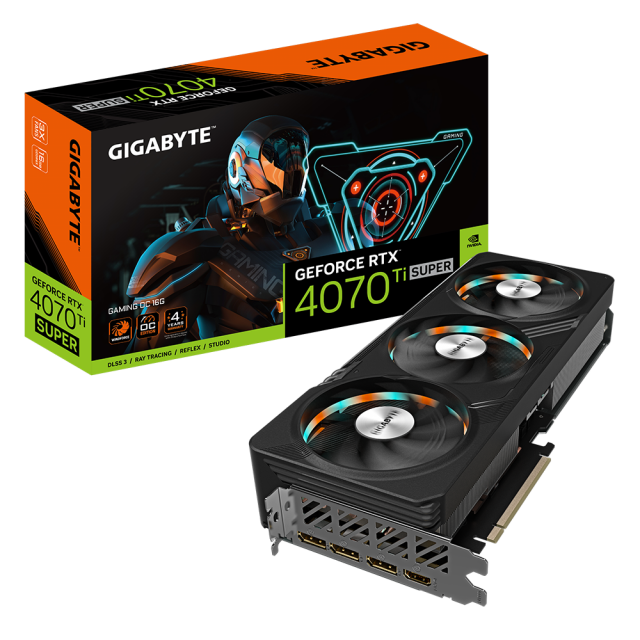 Видео карта GIGABYTE RTX 4070 TI SUPER GAMING OC 16GB GDDR6X 