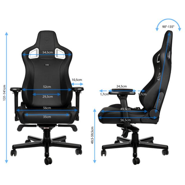 Геймърски стол noblechairs EPIC, Black Edition 