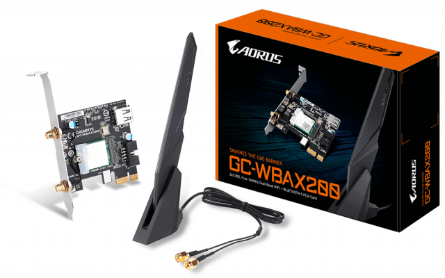 Wireless GIGABYTE AORUS X200 Intel® WIFI 6 2x2 802.11ax, Bluetooth 5.0 