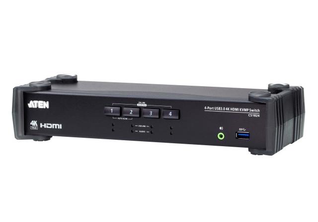 KVMP превключвател ATEN CS1824, 4-портов, 4K, USB 3.0, HDMI Audio 