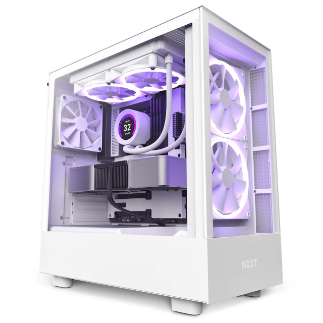 Кутия NZXT H5 Elite Matte White, Tempered Glass, Mid-Tower 