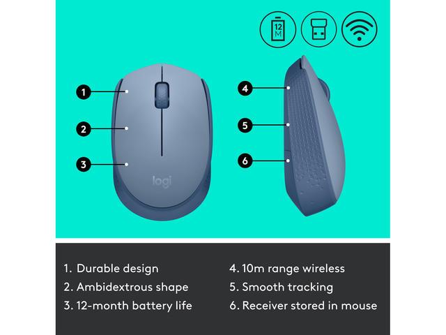 Безжична оптична мишка LOGITECH M171 