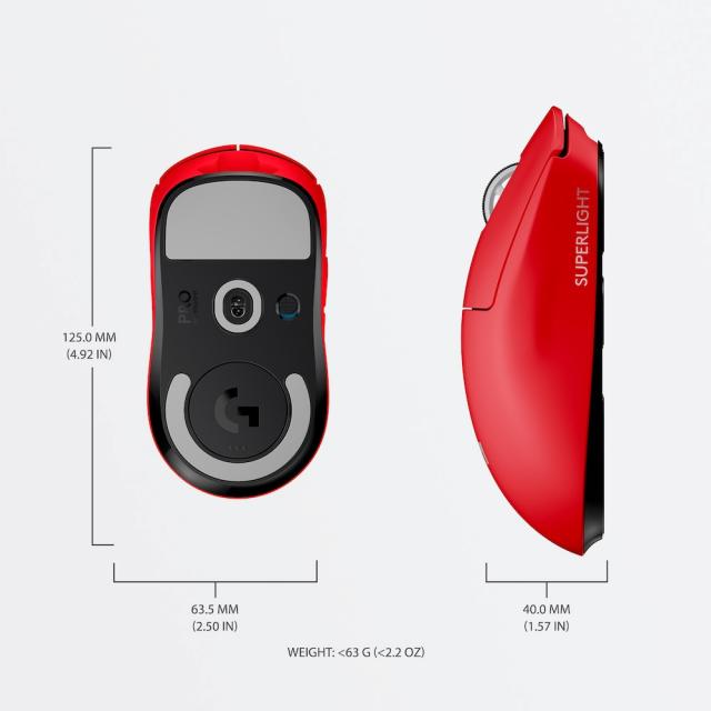 Геймърска мишка Logitech G Pro Wireless Red 