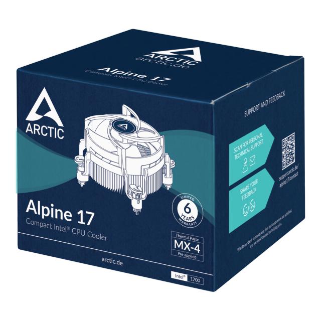 Compact Intel CPU-Cooler Arctic Alpine 17, 1700 