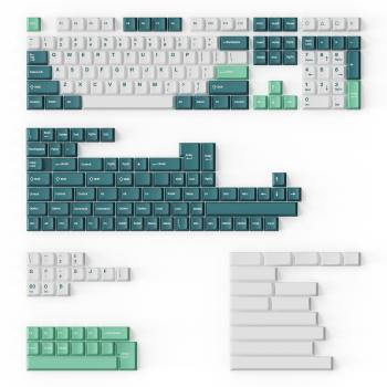 Капачки за механична клавиатура Keychron Cherry Profile Double - Shot PBT Full Set 219 Keycaps - White Mint