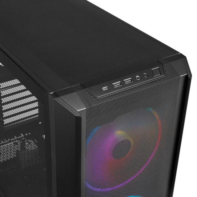 Кутия Lian-Li LANCOOL 216, RGB, Mid-Tower, Tempered Glass, Черна 