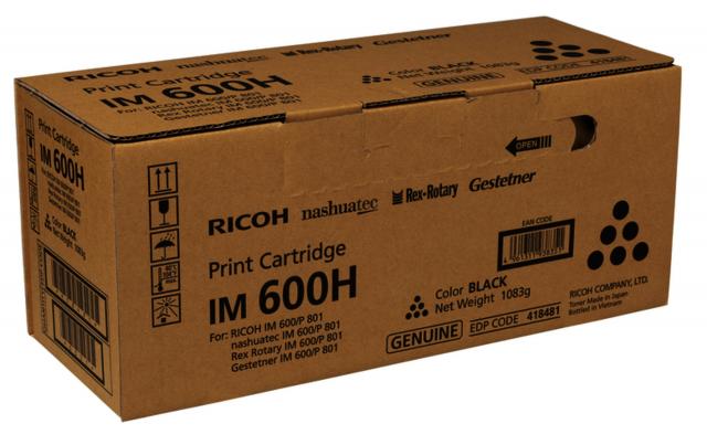 Тонер касета Ricoh IM 600H, За Ricoh P801, IM600F, 40000 копия, Черен 