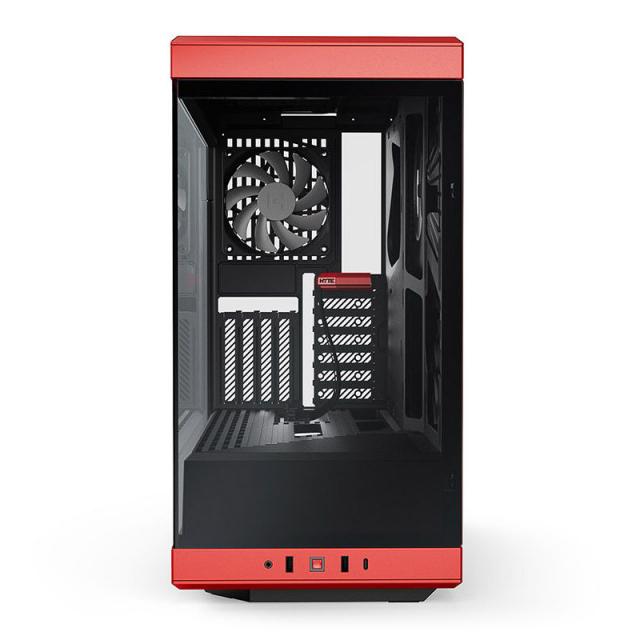 Кутия HYTE Y40 Tempered Glass, Mid-Tower, Червено и Черно 