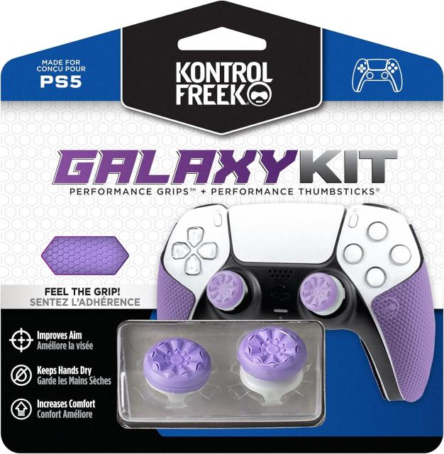 Аксесоар Kontrolfreek Performance Kit Galaxy PS5 с включени сменяеми бутони и грипове за DualSense 