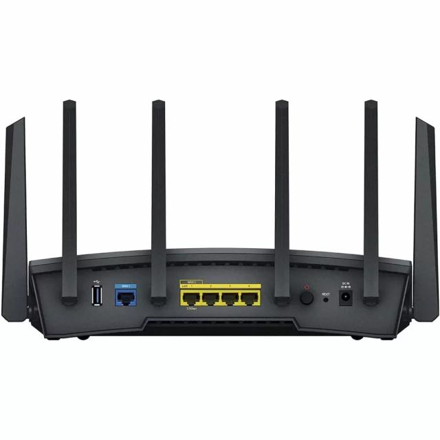 Безжичен рутер Synology RT6600AX, 6600Mbps, 2.4GHz - 600Mbps/ 5GHz - 4800Mbps/ 5GHz - 1200Mbps 