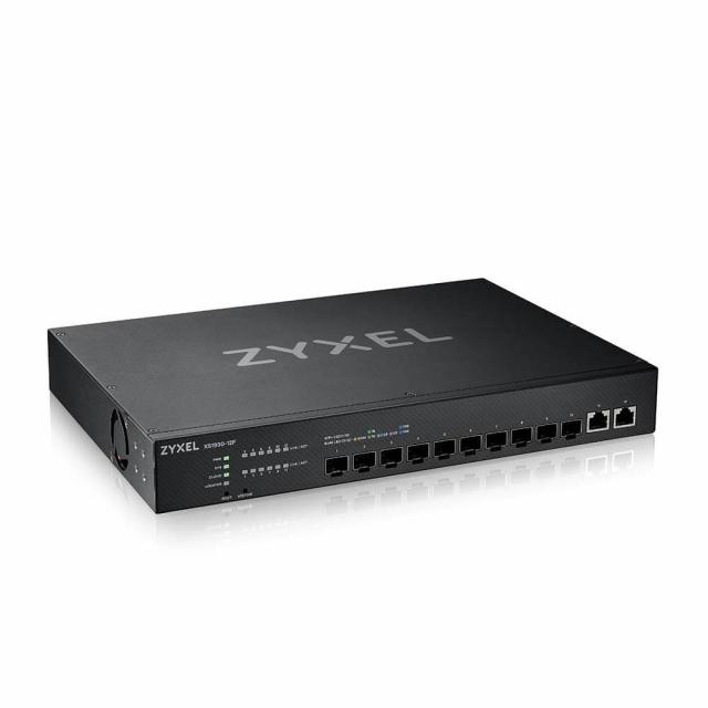 Суич ZyXEL XS1930-12F 10-портов 10GbE SFP + 2x10Gb RJ-45 порта смарт управляем 