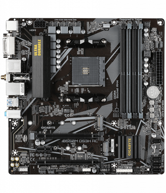 Дънна платка GIGABYTE B550M DS3H AC Socket AM4 