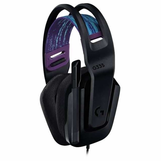 Геймърски слушалки Logitech G335, Микрофон, Черни 