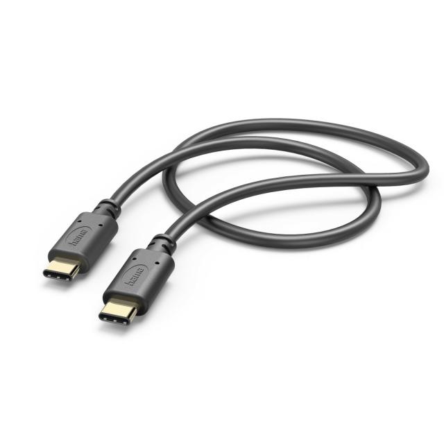 HAMA Кабел USB-C мъжко - USB-C мъжко, 1.0 м, 480 MBit/s, Черен 