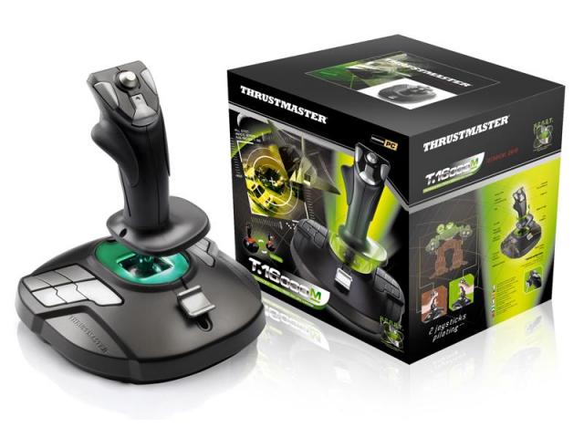 Жичен джойстик,  авиосимулатор Thrustmaster T-16000M  за PC, Черен 