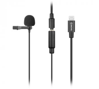 BOYA Clip-on Lavalier Microphone for iOS devices BY-M2D