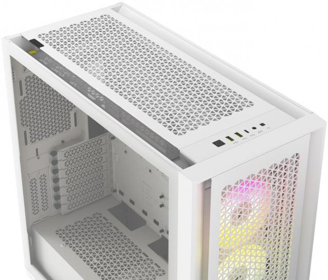 Case Corsair iCUE 5000D RGB Airflow Mid Tower, Tempered Glass, White 