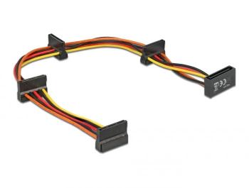 Delock Cable Power SATA 15 pin plug > 4 x SATA 15 pin receptacle 40 cm multicolour