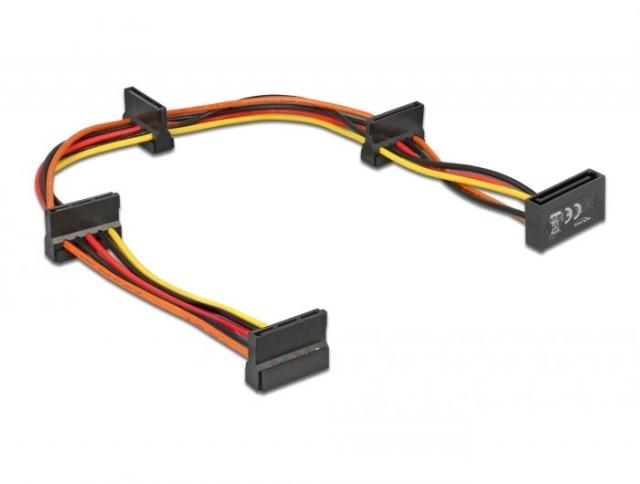 Кабел Delock Power SATA  > 4 x SATA 15 Pin, 40cm 