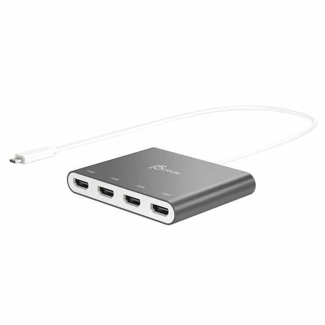 Адаптер j5create JCA366, За 4 монитора, USB-C - 4 x HDMI 