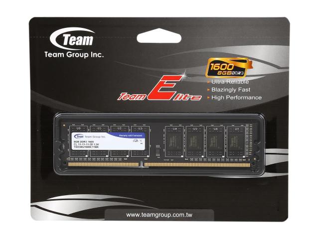 Памет Team Group Elite DDR3 - 8GB, 1600 mhz, CL11-11-11-28 1.5V 