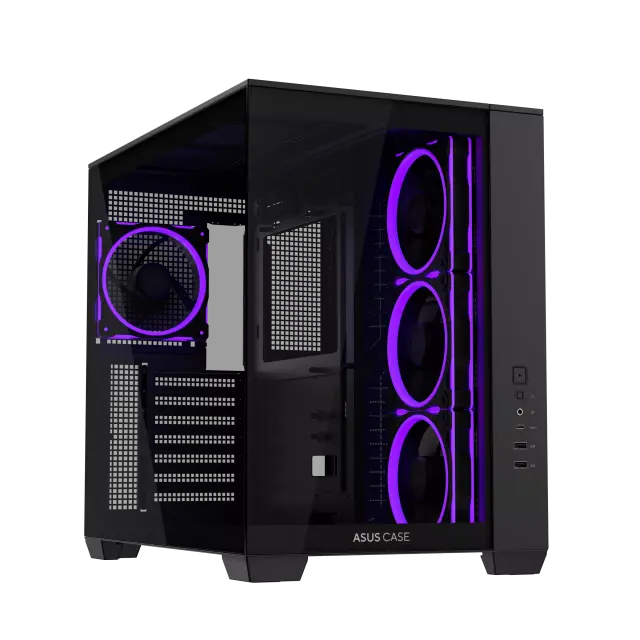 Case ASUS A32 PLUS Tempered Glass + 4 ARGB Fans - Black 