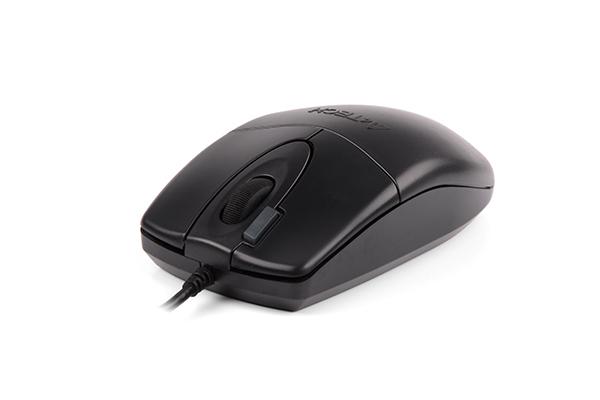 Оптична мишка A4tech OP 620DS, безшумен клик, USB. черна 