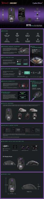 A4tech Bloody R73 Pro Cypher Ghost Gaming Wireless Optical Mouse 