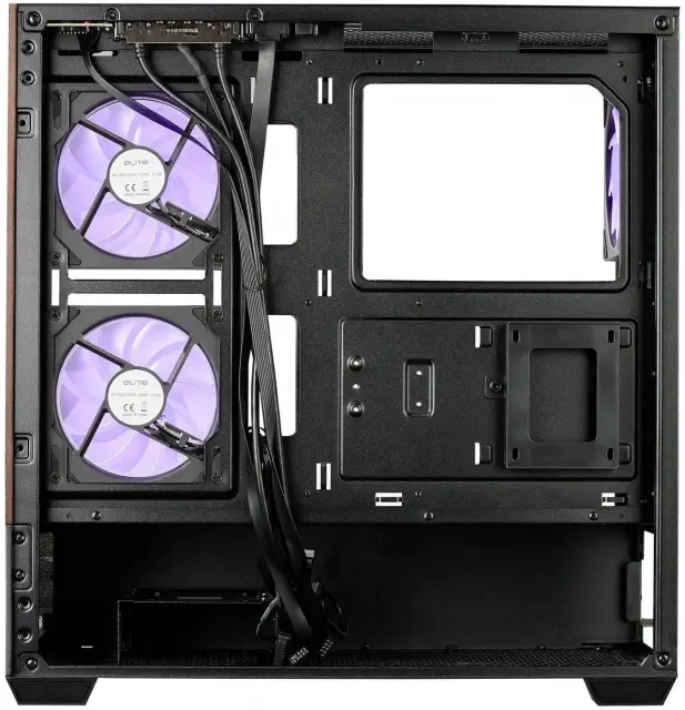 Кутия CoolerMaster Elite 690 Wood - Черна 