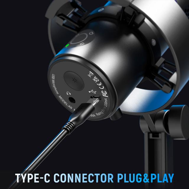 Desktop Microphone FIFINE A9 RGB 4 Polar Patterns- Black 