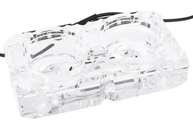 Адаптер приставка с вътрешна и външна резба Alphacool Eisdecke D5 Dual Acrylic Attachment 3x 1/4" 