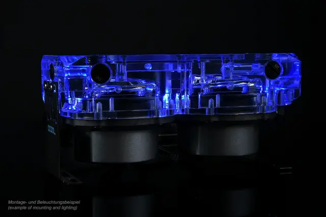 Адаптер приставка с вътрешна и външна резба Alphacool Eisdecke D5 Dual Acrylic Attachment 3x 1/4" 