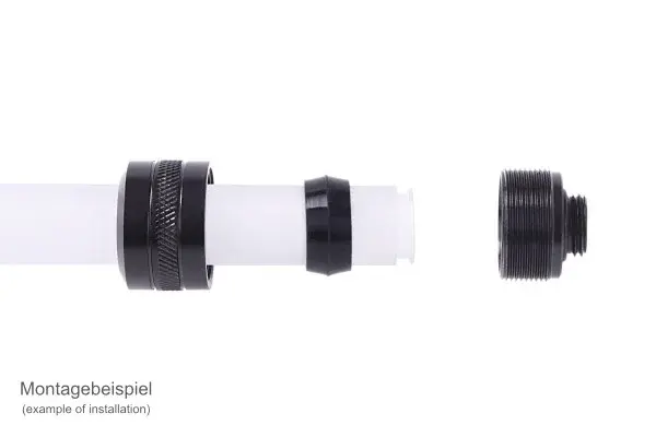 Компресионен фитинг Alphacool Eiszapfen PRO 16mm HardTube Fitting G1/4 - Deep Black (6 бр) 