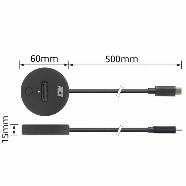 ACT M.2 NVMe/PCIe SSD docking station, USB-C 3.2 Gen2 
