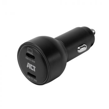 ACT Fast car charger 95W 2x USB-C, PD, GAN, 12-24V
